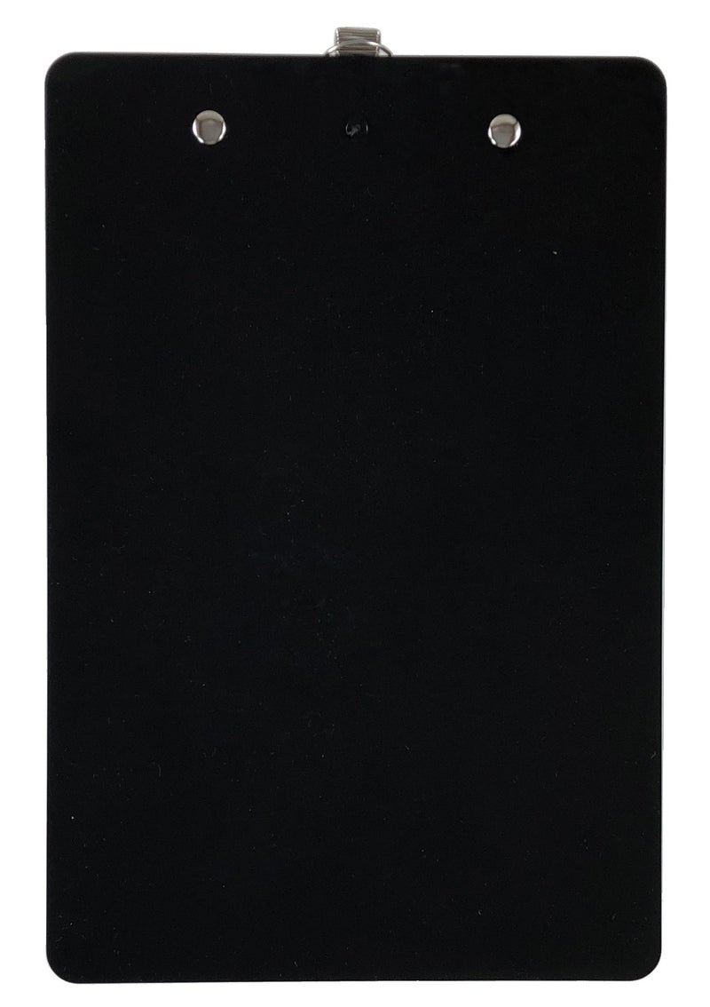 Trade Quest Small Memo Clipboard 6'' x 9'' Pen Holder Clip Plastic (Black) (Pen Included) (Pack of 6) - Image 2